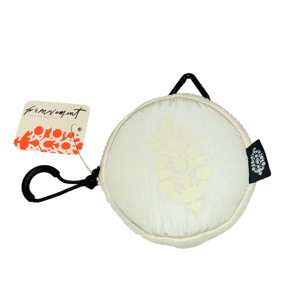 Free People Movement ~ NWT
SOLD OUT ON FP WEBSITE 
IVORY Round Pouch with Clip